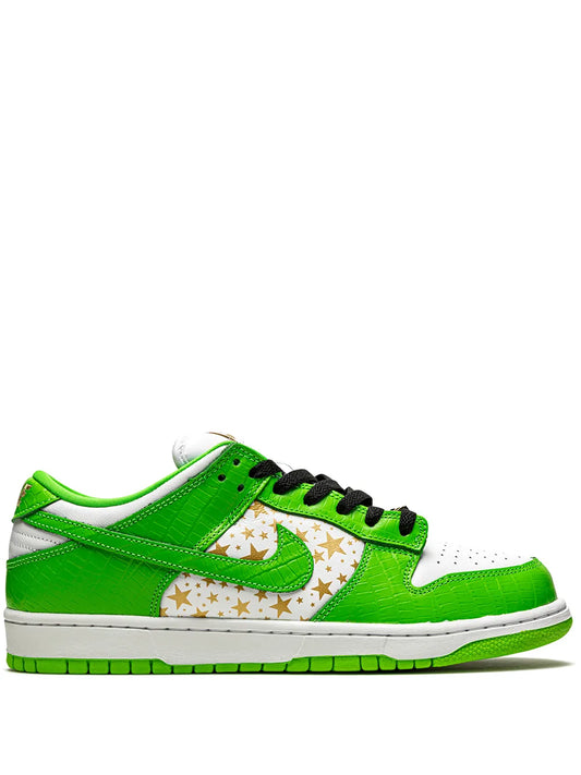 Nike x Supreme SB Dunk Low "Stars - Mean Green" sneakers