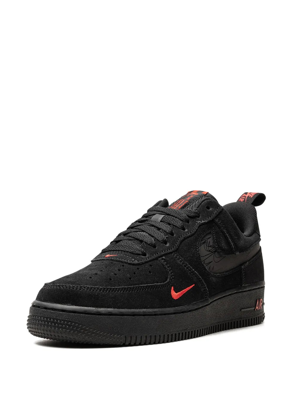 Nike Air Force 1 Low "Multi Swoosh Black/Crimson" sneakers