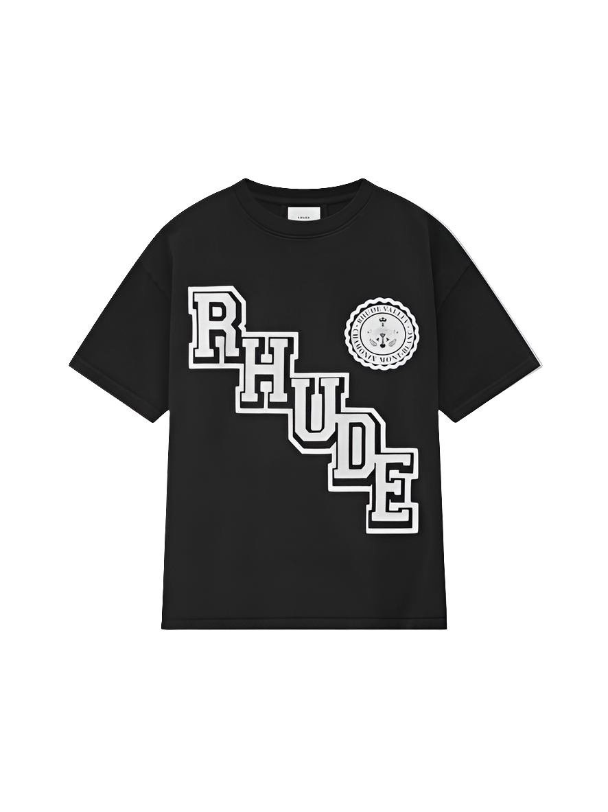 RHUDE COLLEGIATE CREST TEE