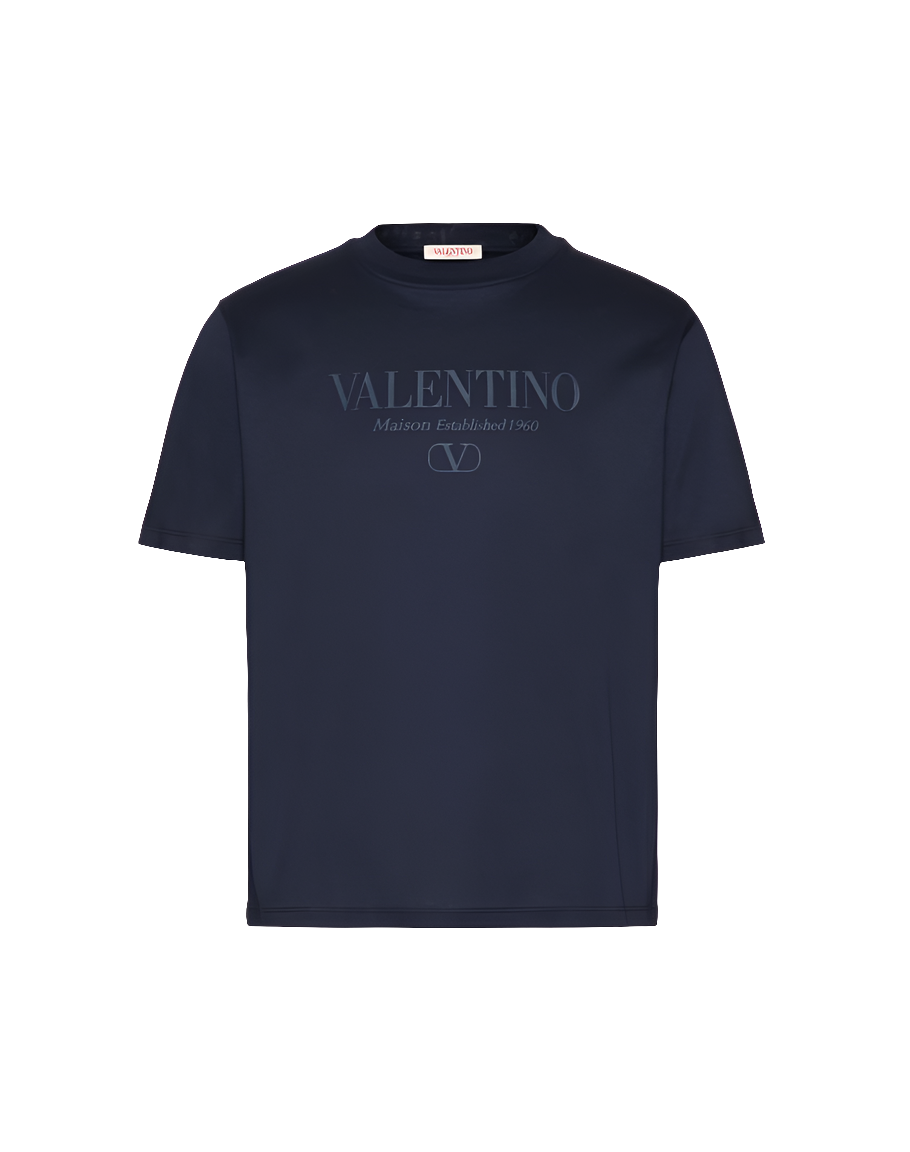 Valentino cotton crewneck t-shirt with Valentino print