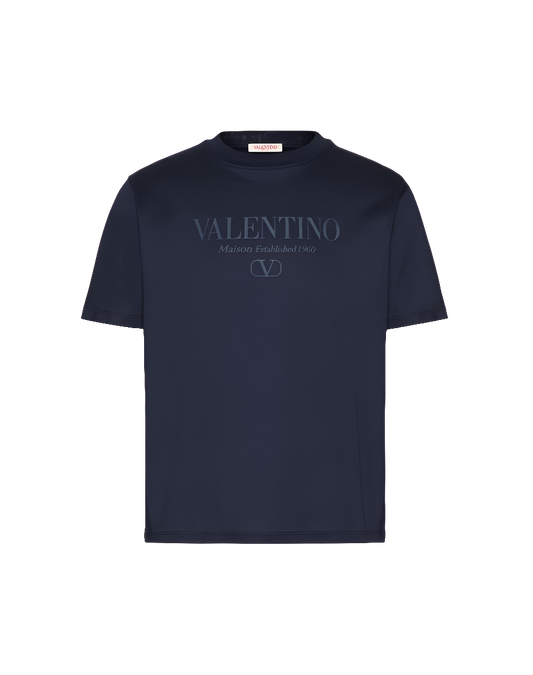 Valentino cotton crewneck t-shirt with Valentino print