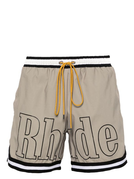 RHUDE logo-print swim shorts