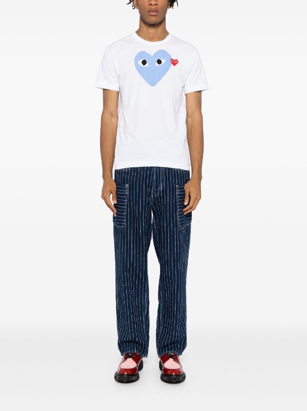 Comme Des Garçons Play signature heart motifcotton T-shirt