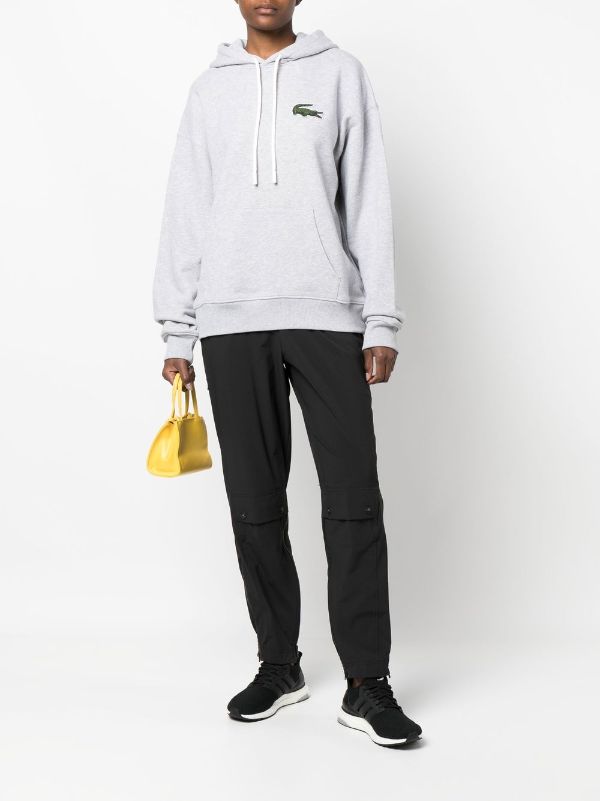 Lacoste logo-patch long-sleeve hoodie