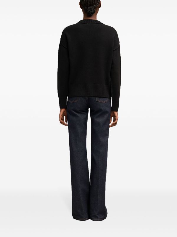 AMI Paris intarsia-knit wool jumper