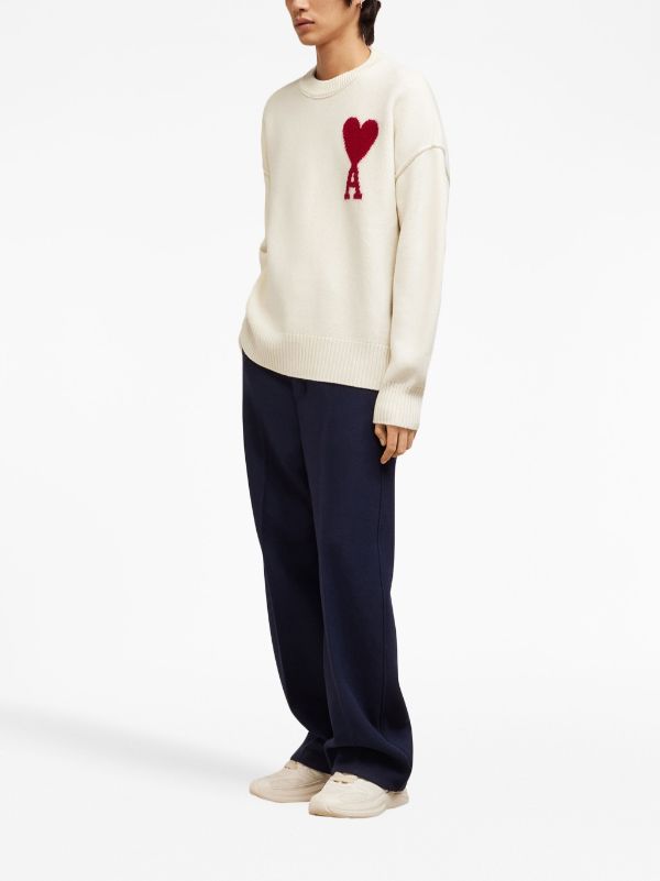 Paris Ami de Coeur intarsia-knit wool jumper