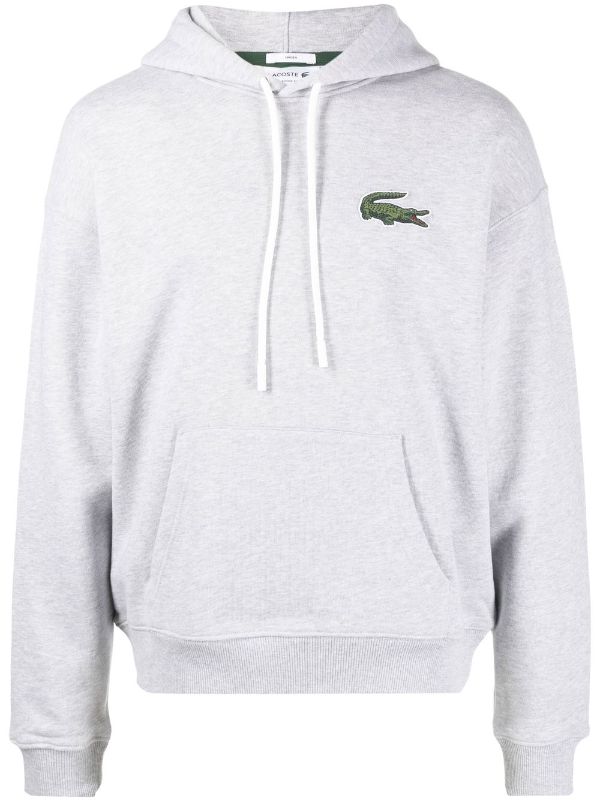 Lacoste logo-patch long-sleeve hoodie