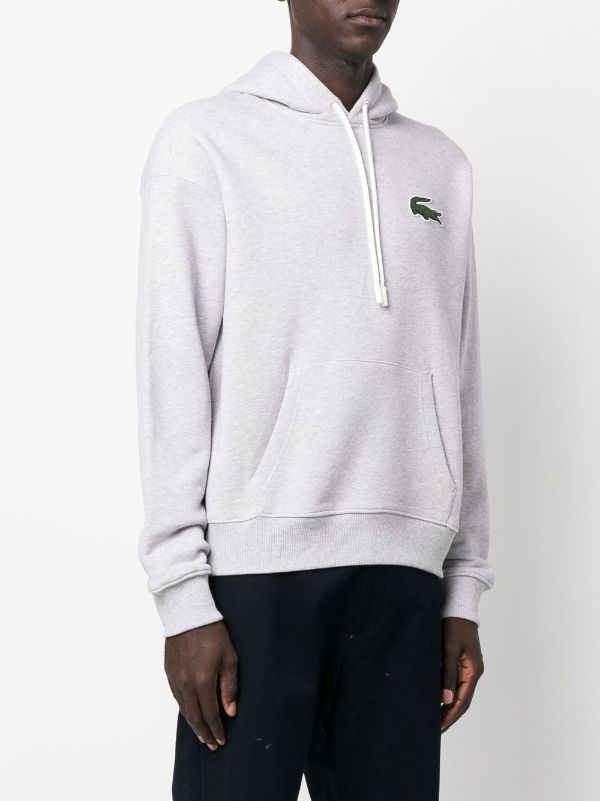 Lacoste logo-patch long-sleeve hoodie