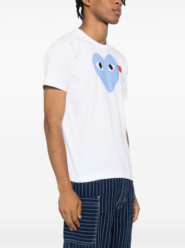 Comme Des Garçons Play signature heart motifcotton T-shirt