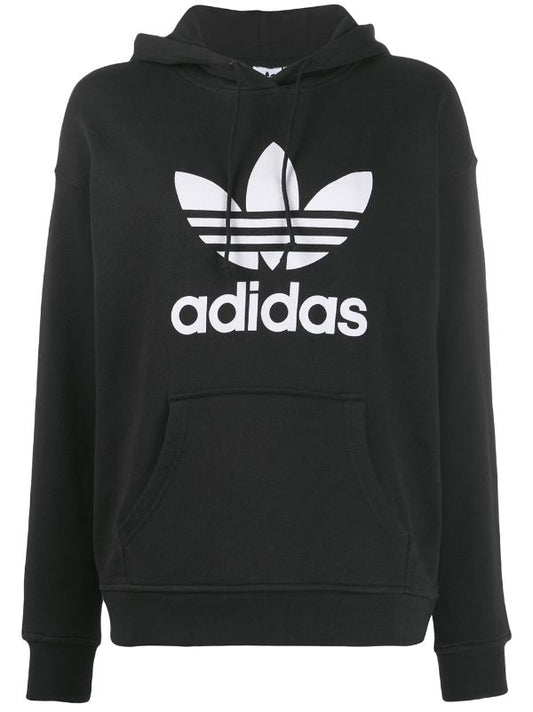 adidas Trefoil logo print hoodie