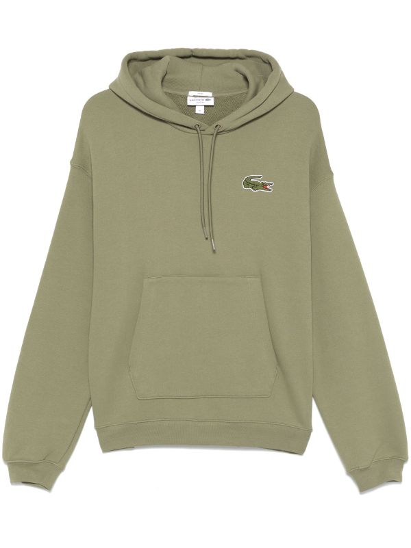 Lacoste chenille logo-patch hoodie