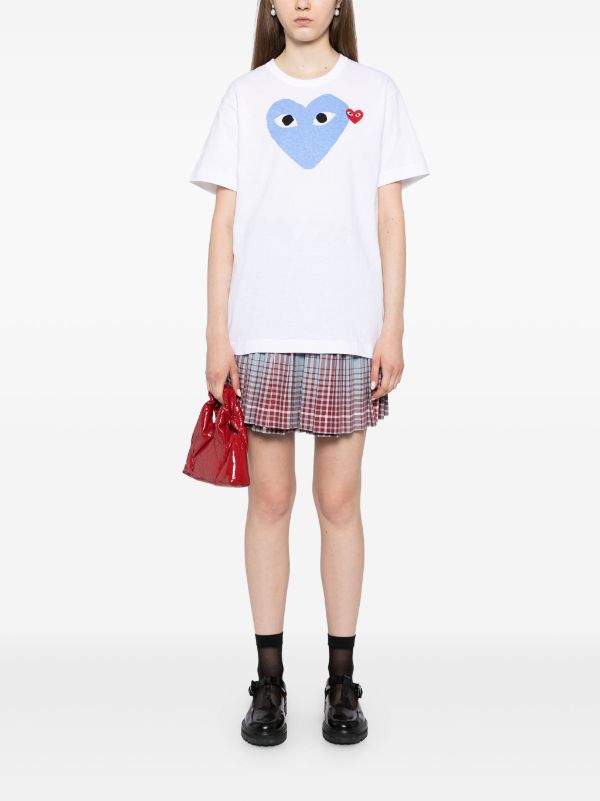 Comme Des Garçons Play signature heart motifcotton T-shirt