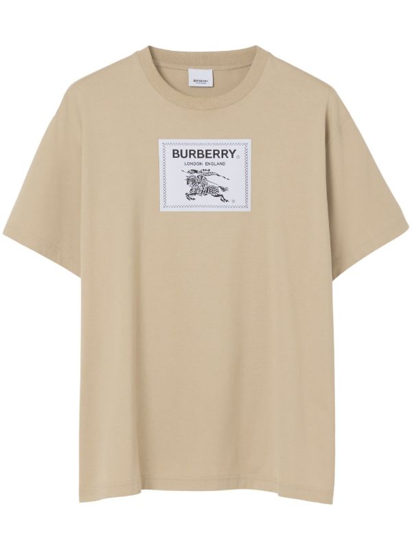 Burberry logo-patch cotton T-shirt