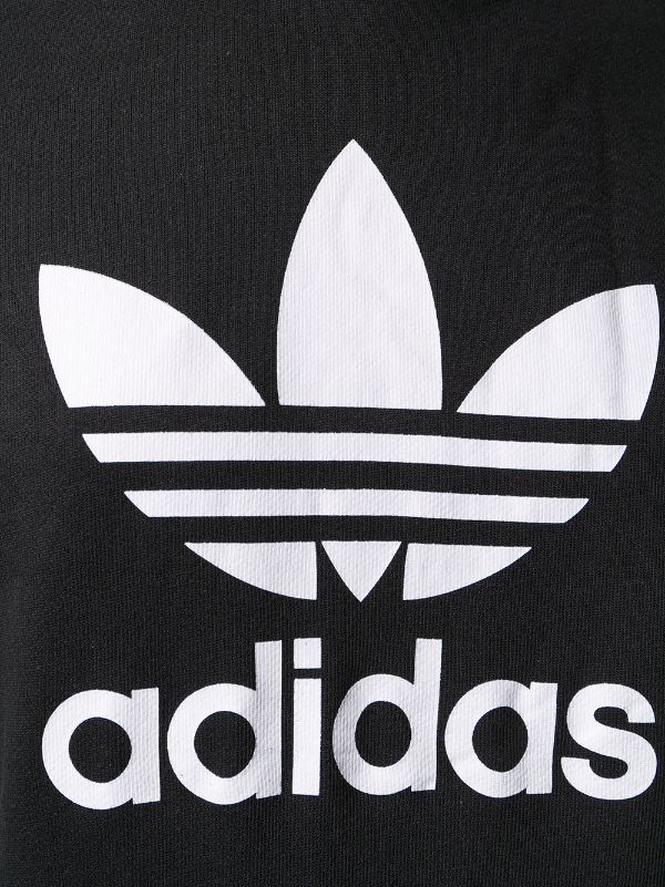 adidas Trefoil logo print hoodie