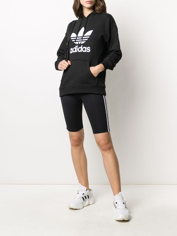 adidas Trefoil logo print hoodie