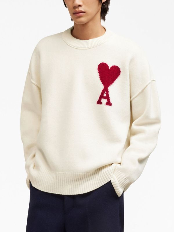 Paris Ami de Coeur intarsia-knit wool jumper